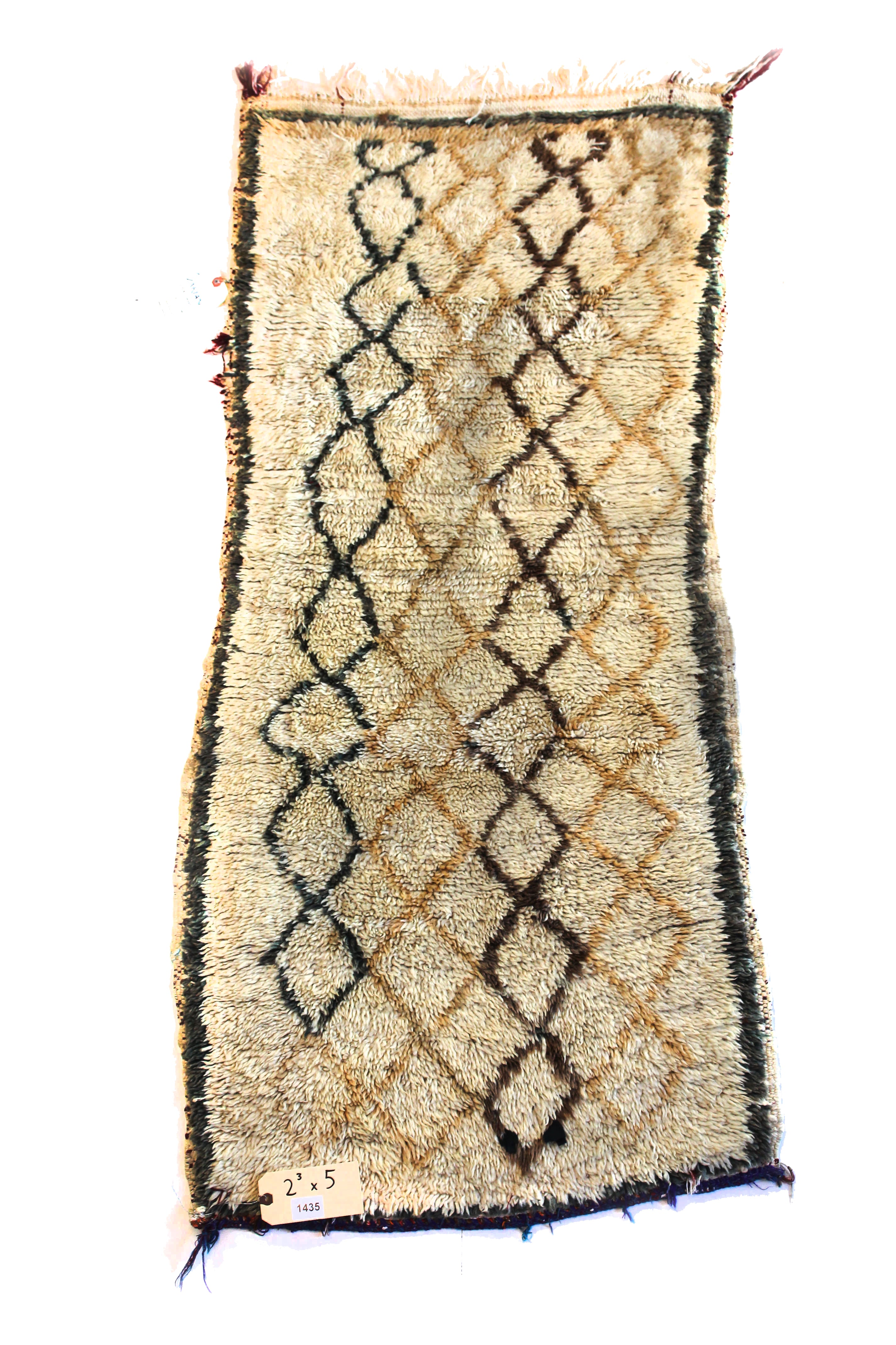 1435 Moulouya with Taupe/Brown/Orange/Black Diamonds Pattern