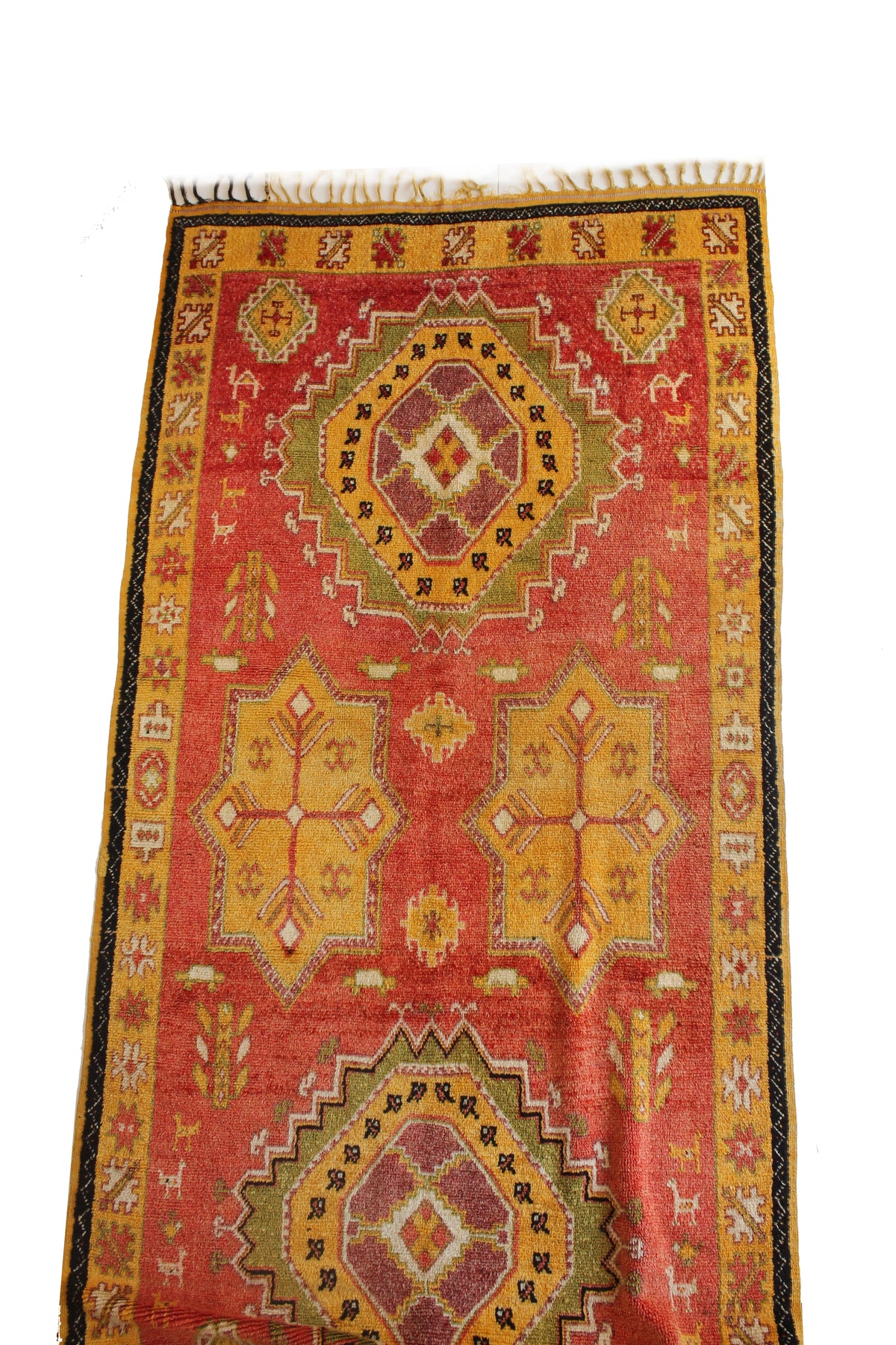 1449 Boujad with Red/Blue/Black/Yellow/Tan Diamonds and Checkerboards Pattern (P20)