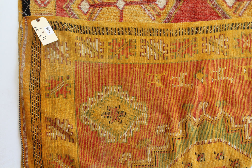1449 Boujad with Red/Blue/Black/Yellow/Tan Diamonds and Checkerboards Pattern (P20)