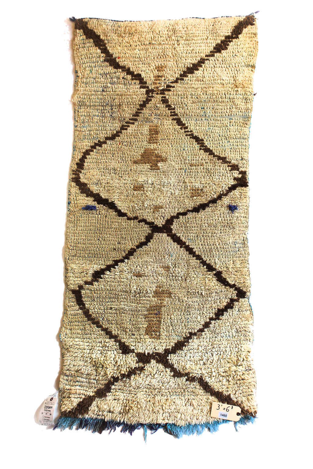 1460 Moulouya with Taupe/Brown Diamonds and Triangles Pattern
