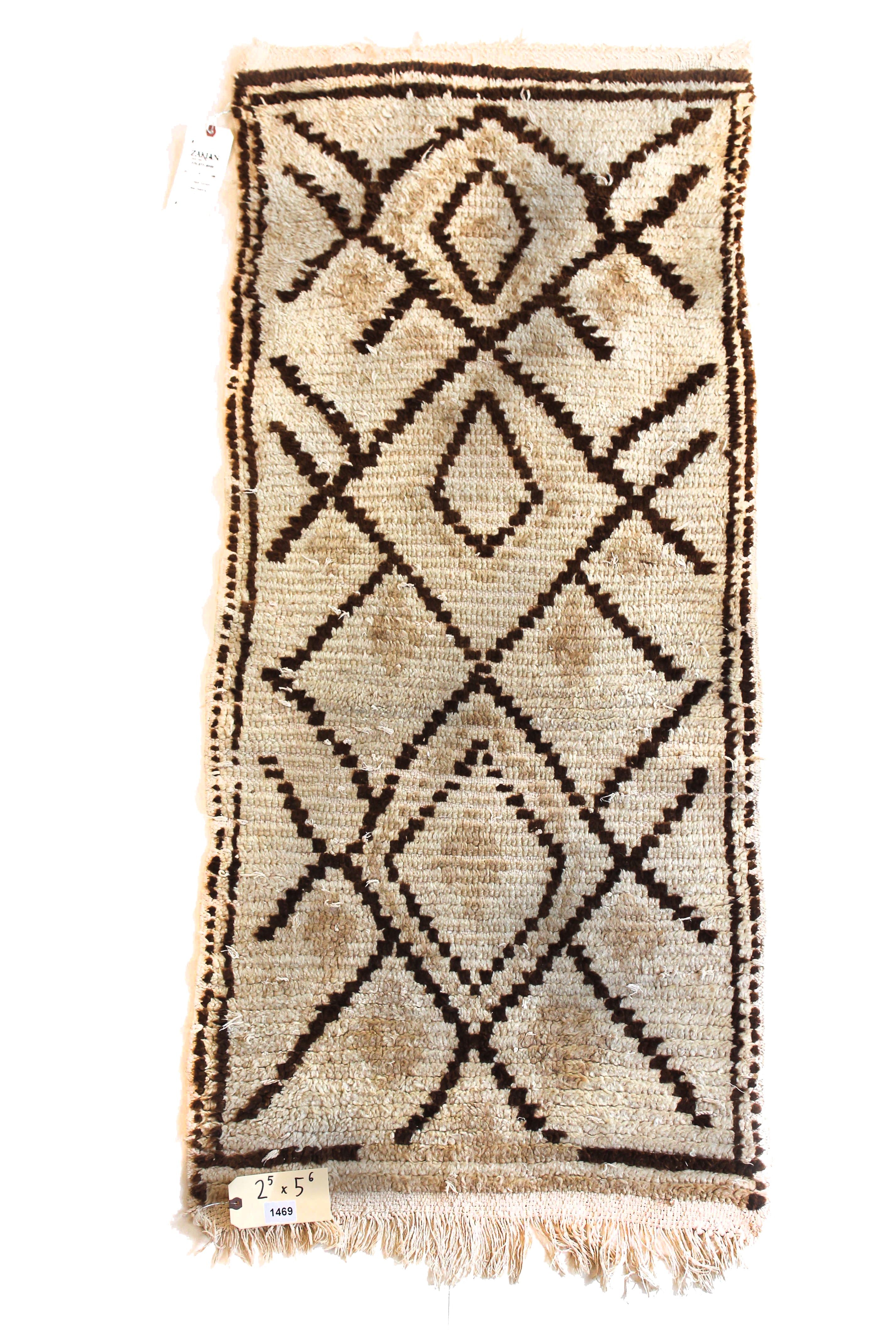1469 Boujad with Red/Purple/Mustard Diamonds Pattern