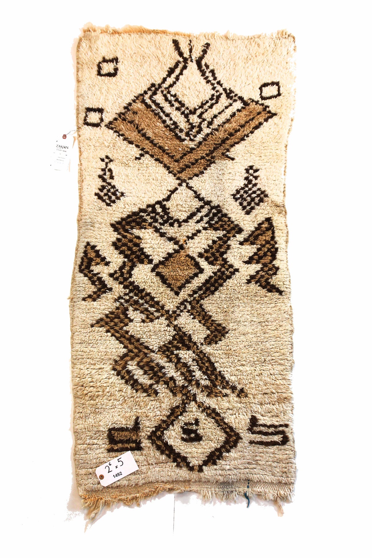 1492 HighAtlas with Taupe/Blue/Green Zig-Zags Pattern