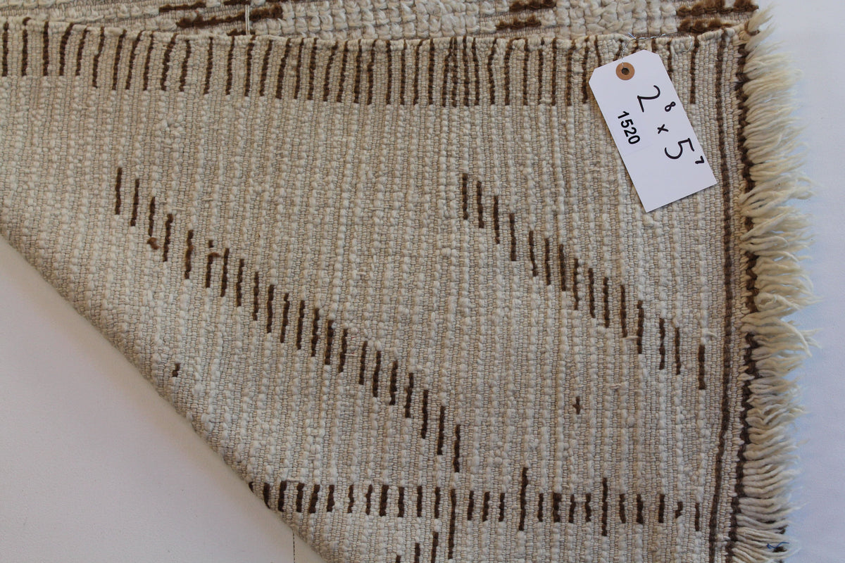 1520 Moulouya with Taupe/Brown Diamond Pattern Pattern