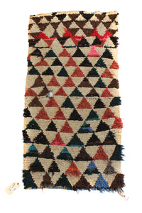 1122 Moulouya with Taupe/Red/Brown/Blue/Pink Triangles Pattern