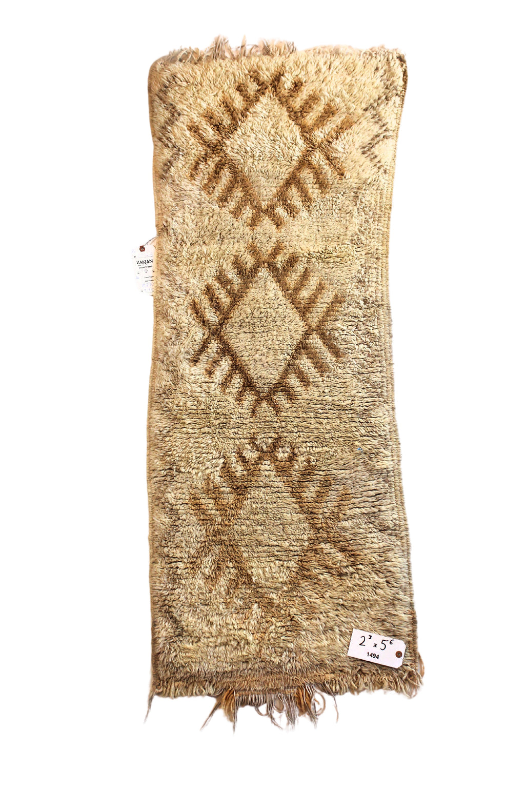 1494 HighAtlas with Taupe/Blue/Red Zig-Zags Pattern