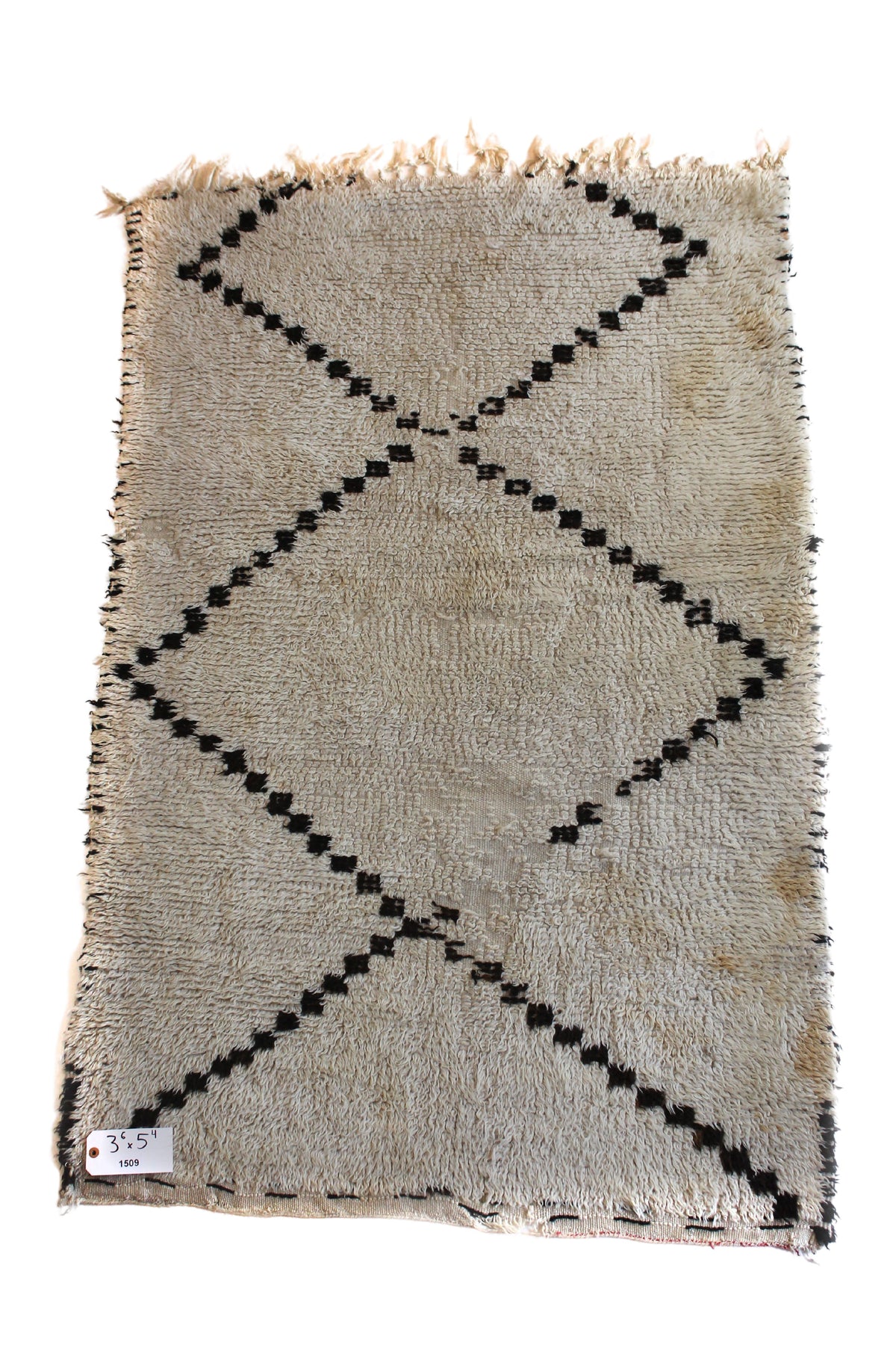 1509 Moulouya with Taupe/Brown/Blue/Red Diamonds and lines Pattern