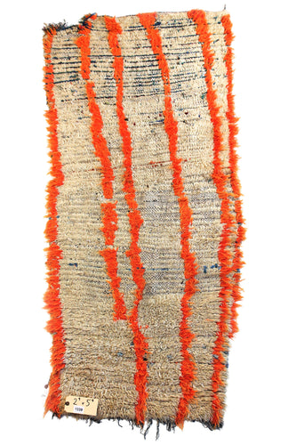 1339 HighAtlas with Taupe/Orange/Blue Vertical Lines Pattern