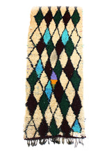 Load image into Gallery viewer, 1231 Open East with Taupe/SkyBlue/Green/Maroon Diamonds Pattern