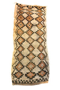 1077 Moulouya with Taupe/OliveGreen/Brown Diamonds Pattern