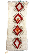 Load image into Gallery viewer, 1042 Moulouya with cream w red diamonds and brown lines Pattern