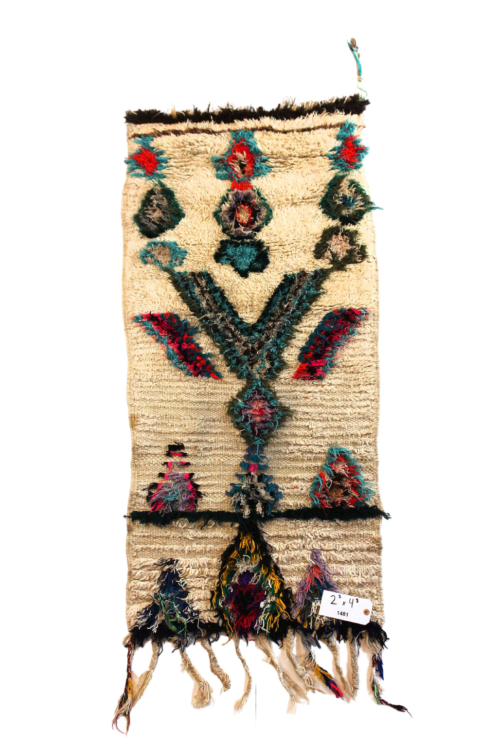 1481 HighAtlas with Taupe/Brown/Turquoise/Grey Diamonds Pattern (P6)