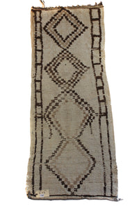 1194 Moulouya with Taupe/Black/Brown Checkered Diamonds Pattern