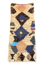 Load image into Gallery viewer, 1298 Moulouya with taupe/Blue/Green/Peach/Brown Diamonds Pattern