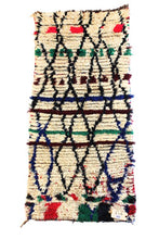 Load image into Gallery viewer, 1313 Moulouya with Taupe/Black/Red/Blue/Green Diamonds andHorizontal Lines Pattern