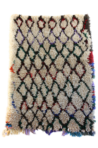 1054 HighAtlas with Taupe/Red/Brown/Green Diamonds Pattern