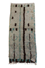 Load image into Gallery viewer, 1355 Moulouya with Taupe/Brown/Turquoise Squares/ Diamonds/ Lines Pattern