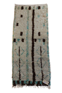 1355 Moulouya with Taupe/Brown/Turquoise Squares/ Diamonds/ Lines Pattern