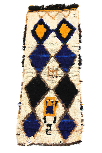 1308 Moulouya with Taupe/Black/Yellow/Blue Diamonds and Other Shapes Pattern