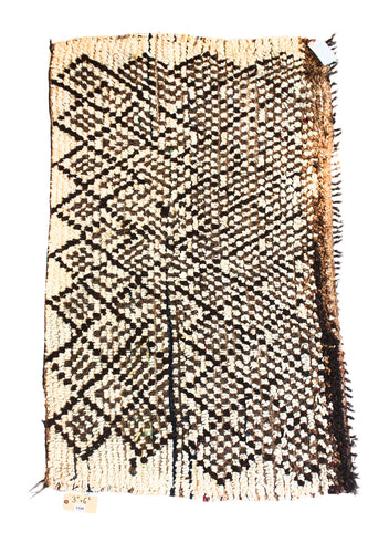 1154 Moulouya with Taupe/LightBrown/DarkBrown Checkered Diamonds Pattern