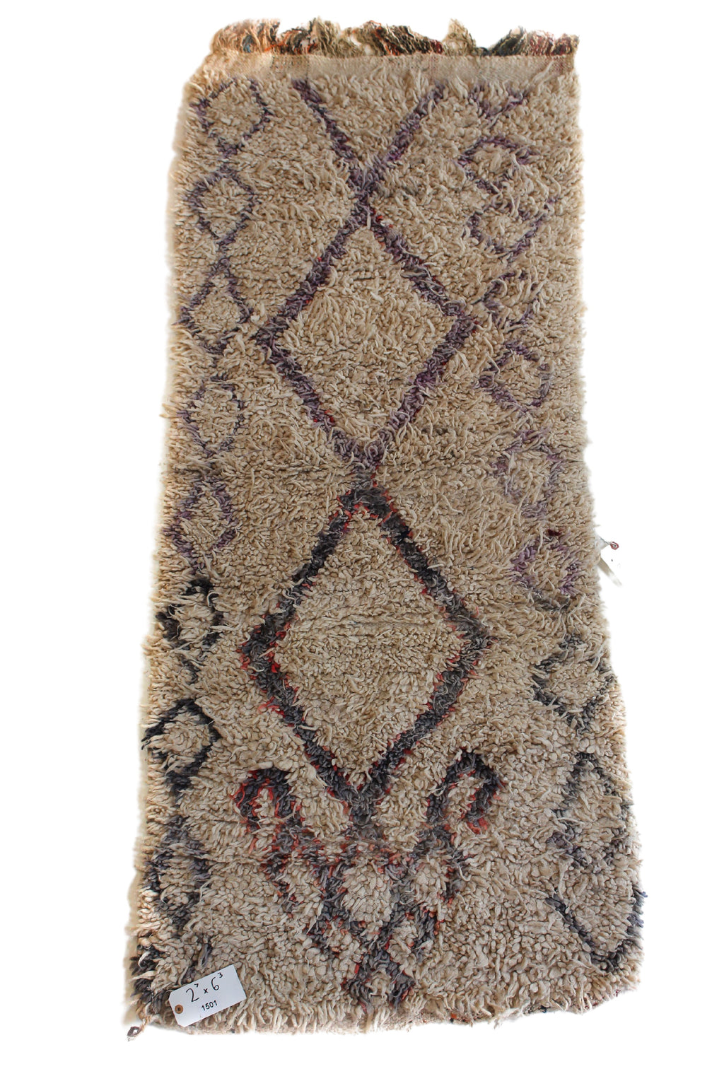 1501 HighAtlas with Taupe/Red/Blue/Black/Purple Diamonds and Crosses Pattern (P1)