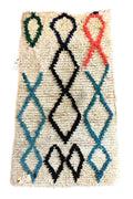 1395 Open East with Taupe/Blue/Pink/Green/Black Diamonds Pattern