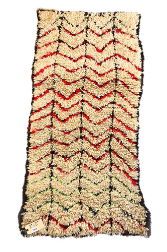 1314 High Atlas with Taupe/Red/Black/Green Zig-Zags Pattern