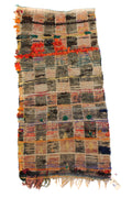1095 Boujad with Multi-color/Black/Orange Squares Pattern