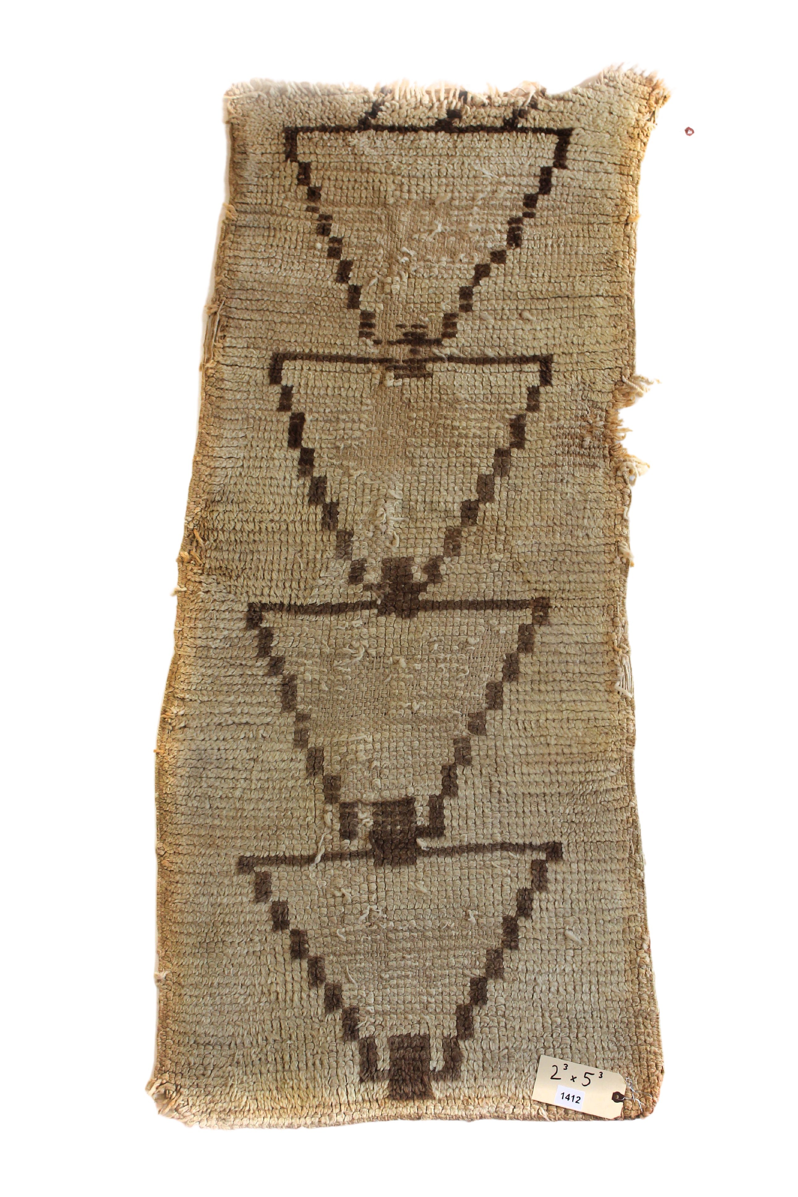 1412 HighAtlas with Taupe/Brown Triangles Pattern