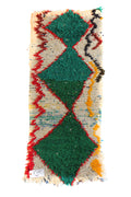 1497 HighAtlas with Taupe/Green/Red Diamonds and Zig-Zags Pattern