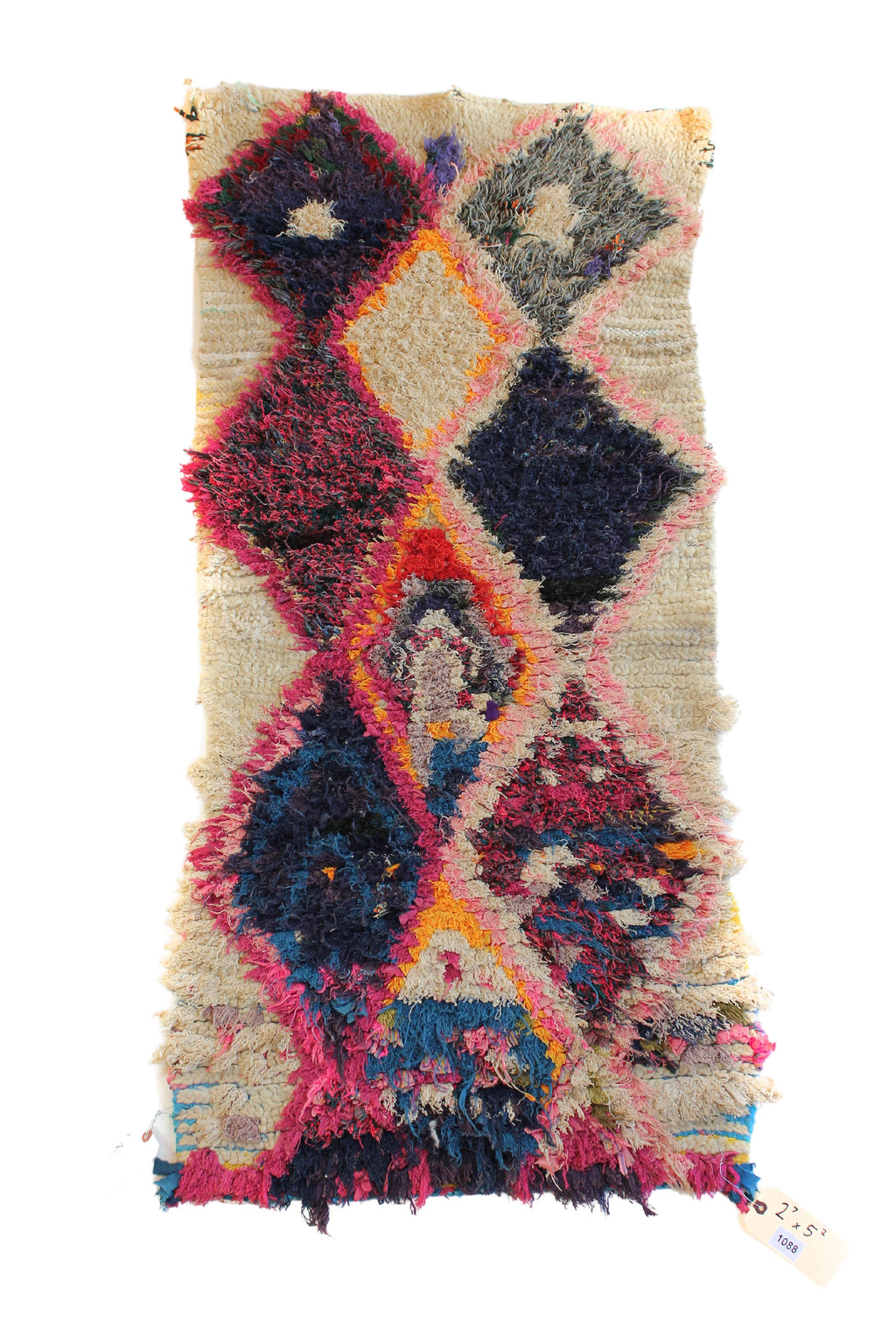 1088 Moulouya with Taupe/Pink/Red/Blue Diamonds Pattern (P17)