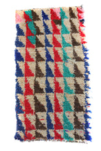 Load image into Gallery viewer, 1196 Open East with Cream/Blue/Turquoise/Red/Brown/Pink Triangles Pattern