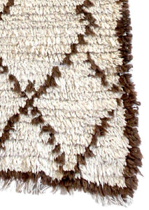 HighAtlas with cream brown diamonds/zig-zags w orange dots Pattern