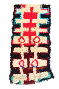1396 HighAtlas with Taupe/Pink/Black/Blue Rectangles and Circles Pattern