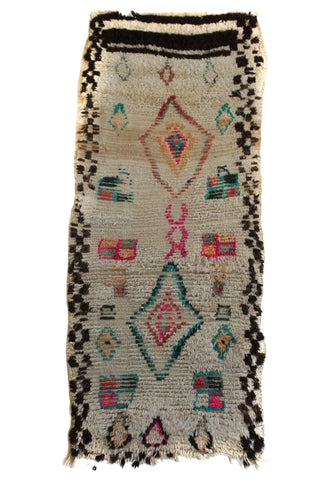 1030 HighAtlas with tan pink/green shapes and brown border Pattern