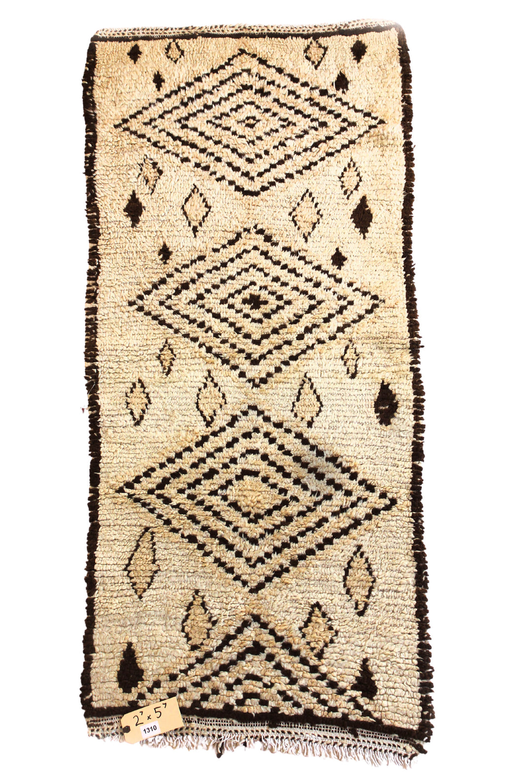 1310 High Atlas with Taupe/Brown Diamonds Pattern